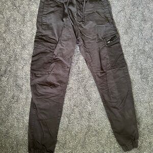 Zara Men's Black/Grey Cargo Pants